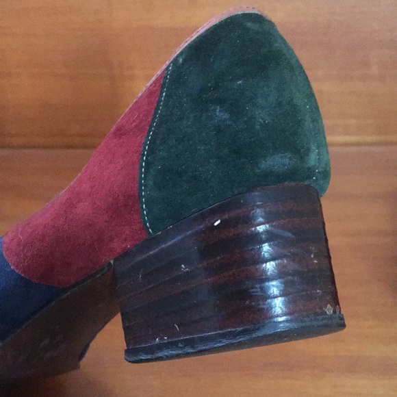 VINTAGE NATURALIZER SUEDE PATCH WORK LOW HEEL SIZE 5.5 - Picture 8 of 10